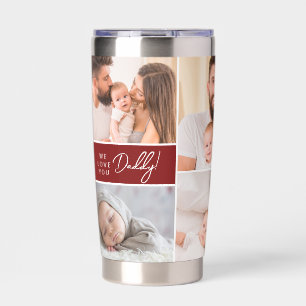 Gourde Isotherme Nous t'aimons Papa Photos personnalisées Fête des 