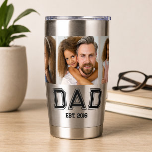 Gourde Isotherme Papa a établi des cadeaux photo élégants 3 noir