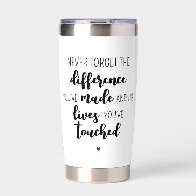 Gourde Isotherme Personnalisée moderne n'oubliez jamais la retraite (Extérieur)