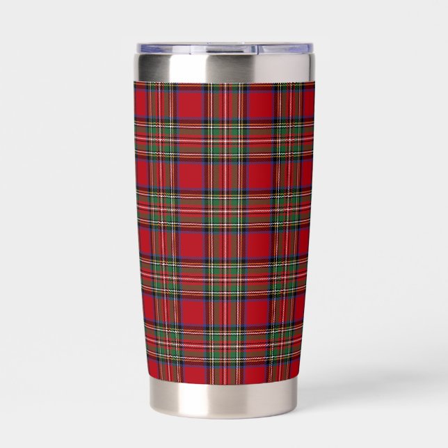 Gourde Isotherme Plaid Elegant Rustic Stewart Tartan (Extérieur)