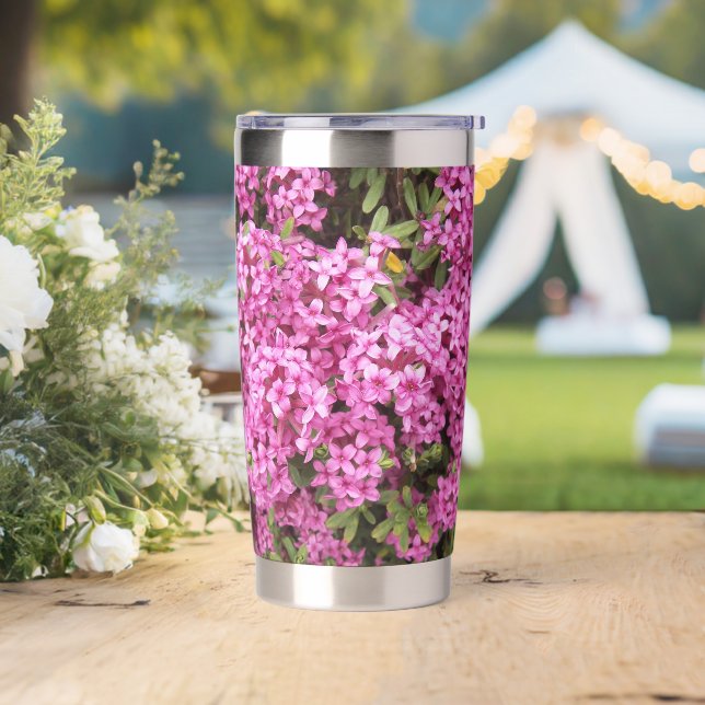 Gourde Isotherme Plutôt rose Daphné Floral (Mariage)
