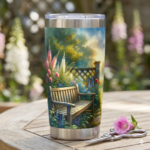 Gourde Isotherme Porte de jardin ensoleillé au bout d'une allée