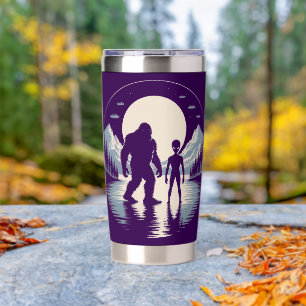 Gourde Isotherme Rencontre paranormale de Bigfoot Alien UFO Silhoue