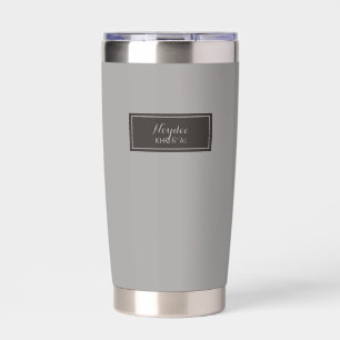 Gourde Isotherme Sérieux Classique Minimal Simple Gris