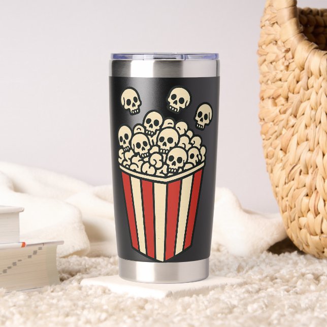 Gourde Isotherme Skull Popcorn Box Sticker  (Salon (pivotée))