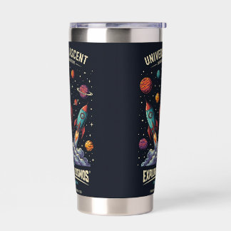 Gourde Isotherme SpaceRocket Launch Explore Cosmos Dark Tumbler