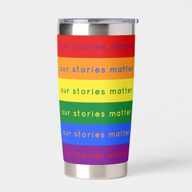 Gourde Isotherme Stories Matter Gay Pride Intersection Rainbow Flag (Gauche)