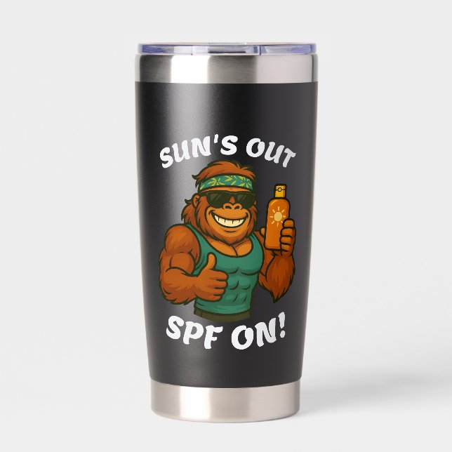 Gourde Isotherme Sun’s Out SPF On – Funny Summer Orangutan Fitness  (Extérieur)