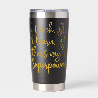 Gourde Isotherme Superpouvoir des enseignants J'enseigne, j'apprend