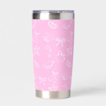 Tasse de voyage à motif de rubans et de cerises Co