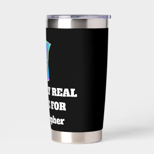 Gourde Isotherme Tasse de voyage sombre personnalisée avec nom de s