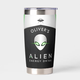 Gourde Isotherme Tête d'Alien et OVNI Futuriste