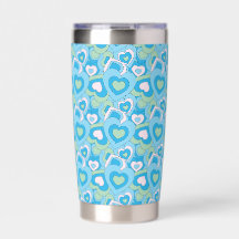 Tumbler Cœur Turquoise Rétro