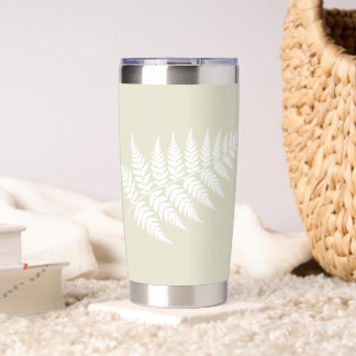 Gourde Isotherme Vert clair Fougère blanche Simplement Élégant Arge