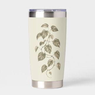 Gourde Isotherme Vigne de Pothos Vert Vintage