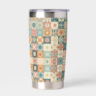 Gourde Isotherme Vintage, patchwork, paré