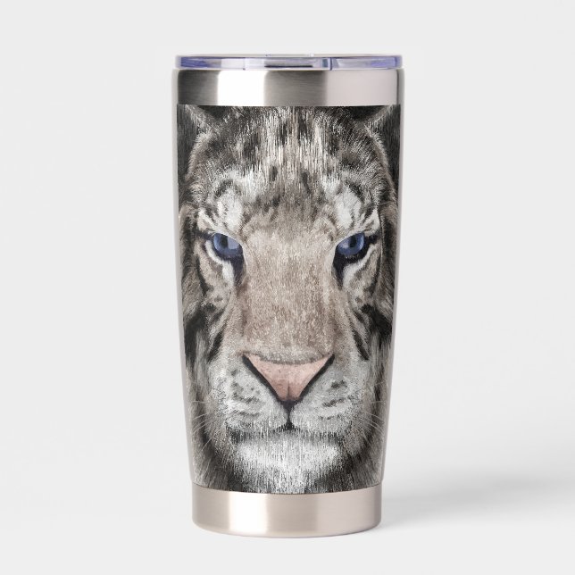 Gourde Isotherme White Tiger Head  (Extérieur)