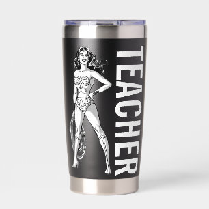 Gourde Isotherme Wonder Woman Pose noir & blanc