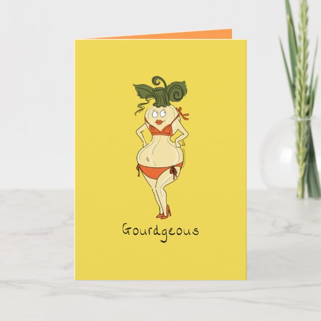 Gourdgeous Gourd Greeting Card (Front)