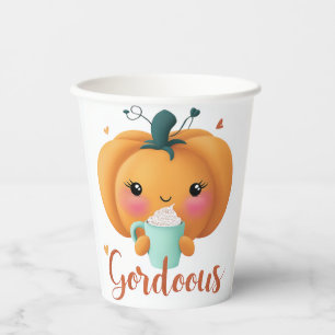 Gourdgeous Pumpkin Paper Cu Paper Cups