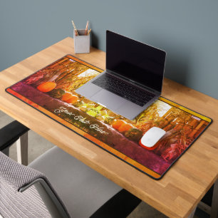 Gourds And Pumpkins Farm Stand Personalized Desk Mat