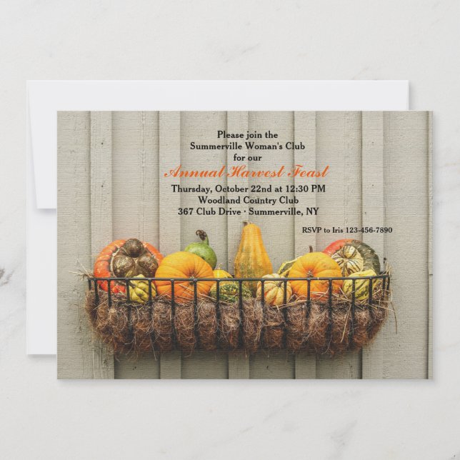 Gourds Fall Invitation (Front)