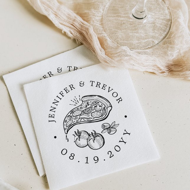 Gourmet à thème Pizza |  Serviettes en papier (Créateur téléchargé)