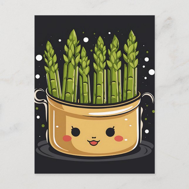 Gourmet Asparagus Cute Postcard (Front)