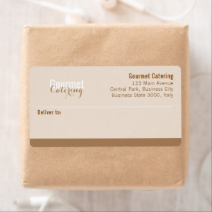 Gourmet Catering Business Shipping Label