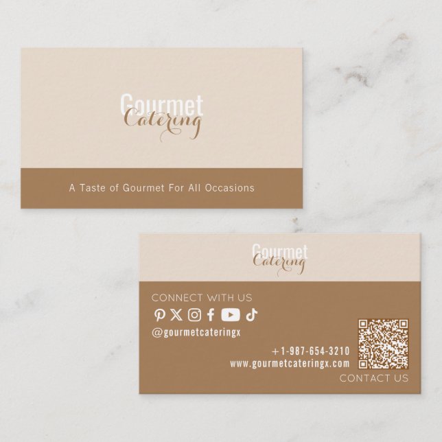 Gourmet Catering Calling Card (Front/Back)