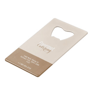 Gourmet Catering Credit Card Bottle Opener