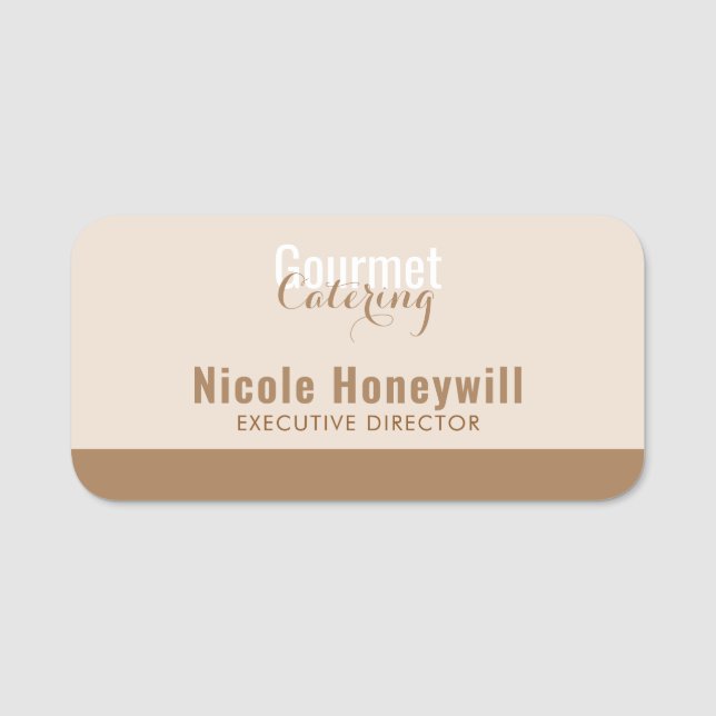 Gourmet Catering Name Tag (Front)
