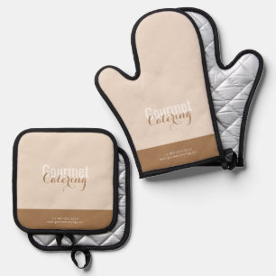 Gourmet Catering Oven Mitt & Pot Holder Set