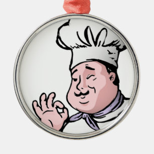 GOURMET CHEF METAL ORNAMENT