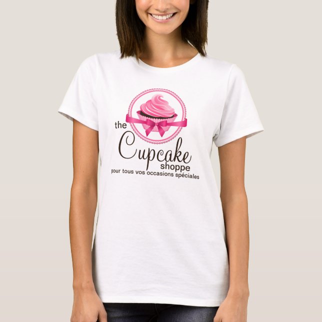 Gourmet Cupcake Bakery Custom T-Shirt (Front)