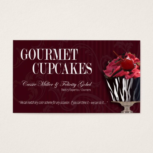 "Gourmet Cupcakes" - Fancy Desserts, Pastries (Front)
