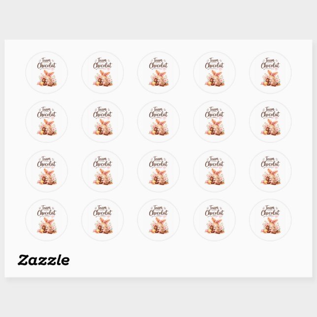 Gourmet Easter Bunny Chocolate Sticker (Sheet)