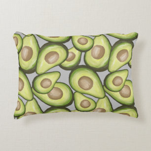 Gourmet Fresh Cut Vegan Avacados Accent Pillow