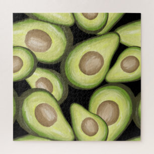 Gourmet Fresh Cut Vegan Avacados Jigsaw Puzzle
