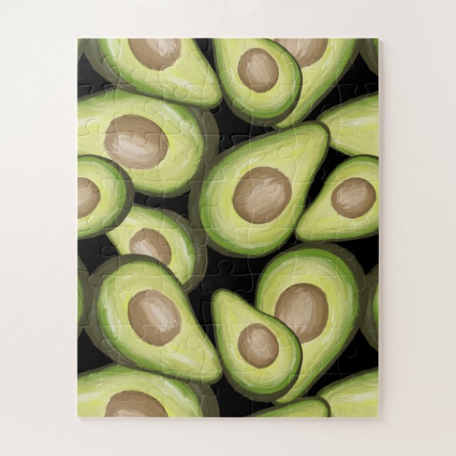 Gourmet Fresh Cut Vegan Avacados Jigsaw Puzzle (Vertical)