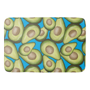Gourmet Fresh Cut Vegan Avocado Pattern Bath Mat