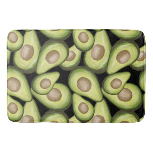 Gourmet Fresh Cut Vegan Avocado Pattern Bath Mat