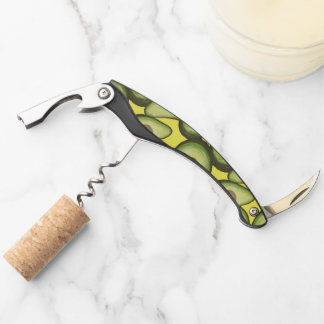 Gourmet Fresh Cut Vegan Avocado Pattern Corkscrew