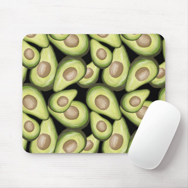 Gourmet Fresh Cut Vegan Avocado Pattern Mouse Pad (With Mouse)