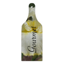 Gourmet glass cutting boards paddles Iris Flowers