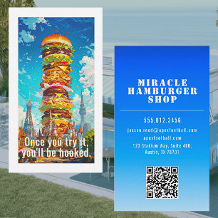 Gourmet Hamburger Shop Business Card Template