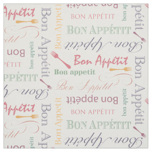 Gourmet Kitchen Bon Appetit Pastel Colours Fabric