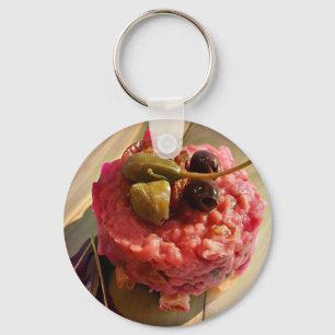 Gourmet Tartare Keychain: Italian Culinary Flair Keychain