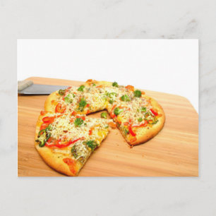 Gourmet Veggie Pizza Postcard