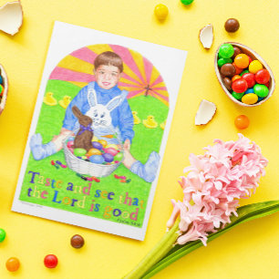 Goûter et voir Pâques Inspiration carte postale